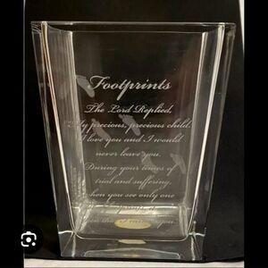 Teleflora Footprints Clear Glass Vase
